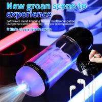 Masterbator - Şarjlı İnleme Sesli Titreşimli ve Emiş Güçlü Penis Pompası Suni Vajina Tam Otomatik Mastürbatör