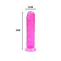 JELLY DILDO Ultra Yumuşak Dokulu Dildo Testissiz Jel Dokulu Realistik Penis 18 CM - Küçük