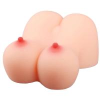 Jessica - Anal Vajina Çift Girişli Titreşimli Isıtmalı Realistik Kalça Göğüs Mastürbatör 2.3 KG