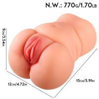 Joanne - Anal Vajina Çift Girişli Realistik Mastürbatör Isıtmalı Titreşimli Yapay Vajina