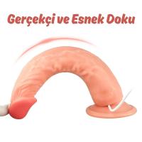 Kendrick - Kumandalı Vantuzlu Testissiz Güçlü Titreşimli Gerçekçi Yapay Penis Realistik Dokuda Dildo 22 CM