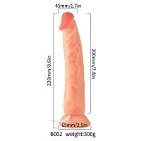 Kendrick - Kumandalı Vantuzlu Testissiz Güçlü Titreşimli Gerçekçi Yapay Penis Realistik Dokuda Dildo 22 CM