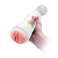 KEY Şarjlı İnleme Sesli Güçlü Titreşimli Vajina ve Oral Çift Taraflı Vantuzlu Otomatik Mastürbatör