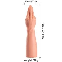 Magic Hand - King Size Realistic Fist Anal Plug Dev Boyut Gerçekçi Doku Realistik Sivri Uçlu El-Kol Dildo 34x7 CM