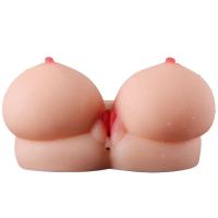 Megan - Anal Vajina Çift Girişli Titreşimli Isıtmalı Realistik Kalça Göğüs Mastürbatör 3 KG