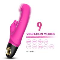 Meteror - Manyetik Şarjlı Klitoris ve G Spot Uyarıcı Güçlü Titreşimli Yumuşak Doku 2 in 1  Rabbit Vibratör