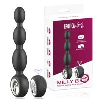 Milly Şarjlı Uzaktan Kumandalı Tutma Aparatlı Prostat Uyarıcı Boncuk Anal Vibratör