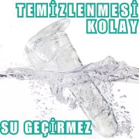 MYST COLOR Dildo Realistik Jel Dokuda Ultra Yumuşak Şeffaf Yapay Penis 22 CM