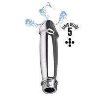 Paslanmaz Çelik Penis Görünümlü 5 Delikli Anal Temizlik Metal Lavman Duş Başlığı