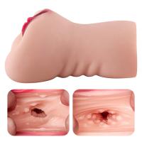 Candice - Realistik Dokulu Anal Vajinal 2 in 1 Titreşimli Suni Vajina