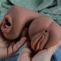 Premium Masturbator Jenny - Realistik Dokulu Oral Anal Vajinal 3 in 1 Titreşimli Zenci Suni Vajina