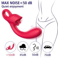 PRIME TOYS Ellie Şarjlı 2 in 1 Klitoris G Nokta Uyarıcı Dil Yalama Hareketli Kavisli Vibratör