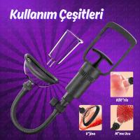 Pussy Pump Classic - Değiştirilebilir 5 Başlıklı Tetikli Profesyonel Göğüs ve Vajina Vakum Pompası Set