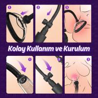 Pussy Pump Classic - Değiştirilebilir 5 Başlıklı Tetikli Profesyonel Göğüs ve Vajina Vakum Pompası Set
