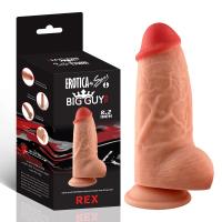 Rex - King Size Realistic Fat Dildo Çok Kalın Kısa Boy Gerçekçi Doku Realistik Yapay Penis 21x6 CM