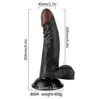 Ryan - Kumandalı Vantuzlu Güçlü Titreşimli Gerçekçi Zenci Yapay Penis Realistik Dokuda Dildo 21 CM