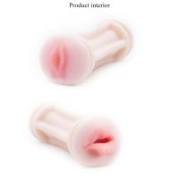 S2 Şarjlı İnleme Sesli Güçlü Titreşimli Vajina ve Oral Çift Taraflı Realistik Cup Mastürbatör