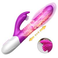 T20 - Şarjlı Akıllı Isıtmalı Şişirilebilir ve İleri Geri Hareketli G-Spot ve Klitoris Uyarıcı 2 in 1 Yapay Penis Rabbit Vibratör