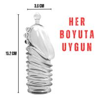 Tekrar Kullanılabilir Tırtıklı G Nokta Uyarıcı Kavrayan Silikon Penis Kılıfı