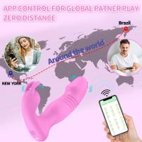 Luna APP RCT - Şarjlı Kumanda Ve Telefon Kontrollü İleri Geri Hareketli Çift Motorlu Giyilebilir Rabbit Vibratör