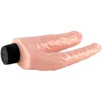 Ultra Soft Realistic Double Penetrator Dildo Vibrator Yumuşak Doku Gerçekçi Çift Taraflı Titreşimli Realistik Yapay Penis