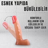 UNIQUE Realistik Dokuda Mini Dildo Gerçekçi Yapay Penis 12 CM