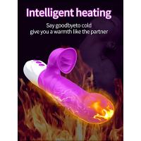 V40 - Şarjlı Akıllı Isıtma Özellikli Dil Hareketli Güçlü Titreşimli G-Spot ve Klitoris Uyarıcı 2 in 1 Yapay Penis Rabbit Vibratör