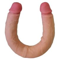 Victor - Sliding Skin Ultra Soft Realistic Double Ended Dildo Hareketli Kayar Deri Çift Katmanlı Çift Taraflı Gerçekçi Yapay Penis 30 CM