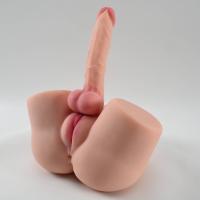 Zaya - Anal Vajina Girişli 19 CM Yapay Penisli Isıtmalı Titreşimli Realistik Kalça Mastürbatör Trans Manken 5.3 KG