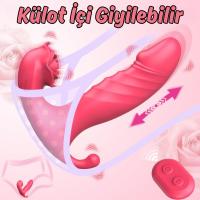 Darla APP RCT - Şarjlı Kumanda Ve Telefon Kontrollü İleri Geri Hareketli Anal Vajina Klitoris Uyarıcı 3 in 1 Giyilebilir Vibratör